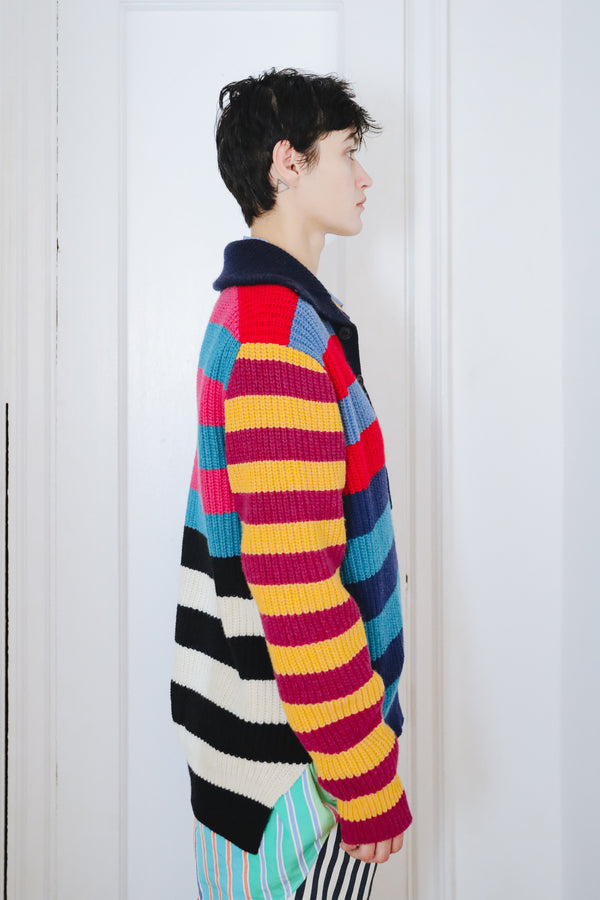 Parker Button Front Sweater in Recycled Cashmere & Recycled Wool