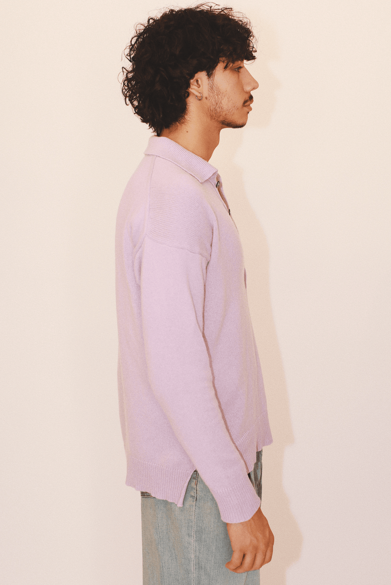 Mitch Collar Sweater in Organic Cotton & Recycled Cashmere