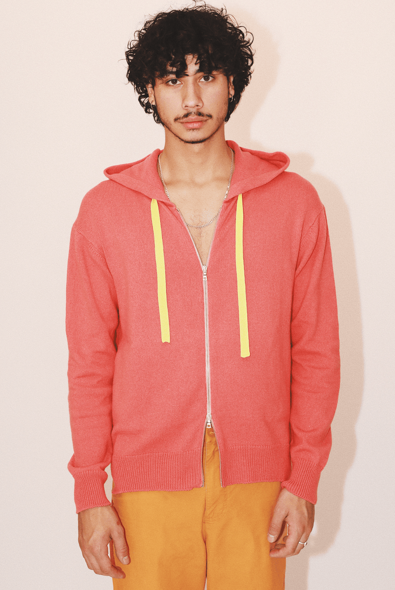 Harry Zip Hoodie in Organic Cotton & Recycled Cashmere