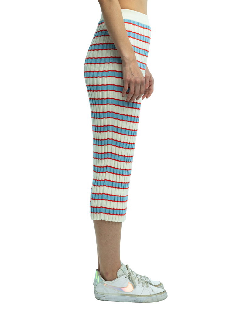 Darla Striped Ribbed Skirt in Organic Cotton