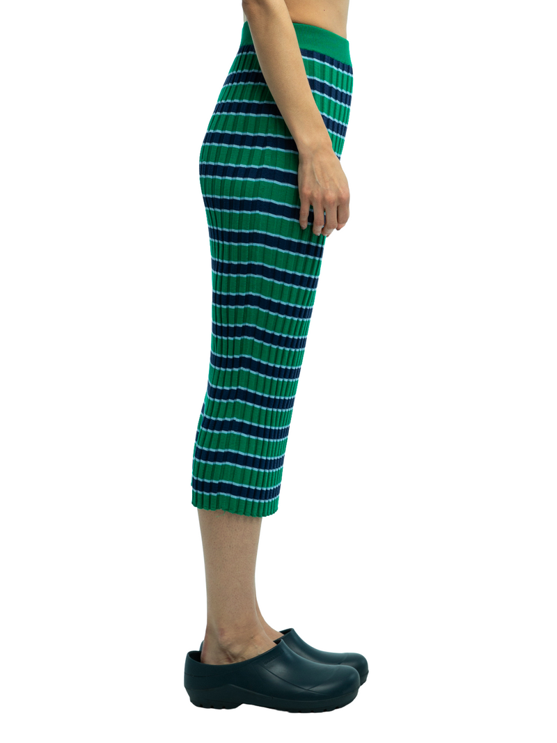Darla Striped Ribbed Skirt in Organic Cotton