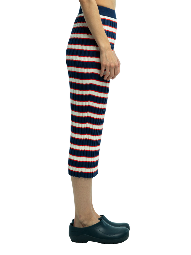 Darla Striped Ribbed Skirt in Organic Cotton