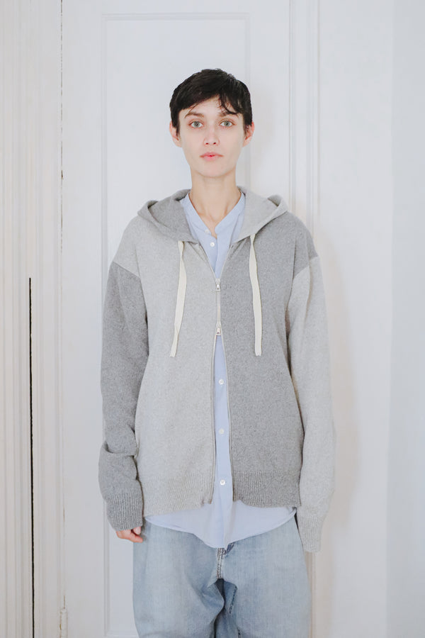 Harry Zip Hoodie in Organic Cotton & Recycled Cashmere