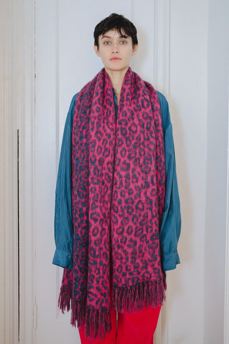 Louis Vuitton Cashmere Silk Sprouse Leopard Stole Scarf