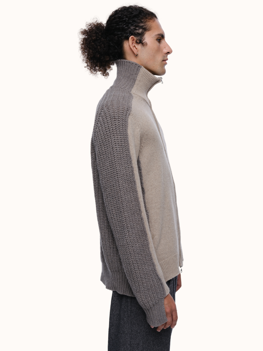 Dakota Zip Front Cardigan in Recycled Cashmere & Recycled Wool – Eolas