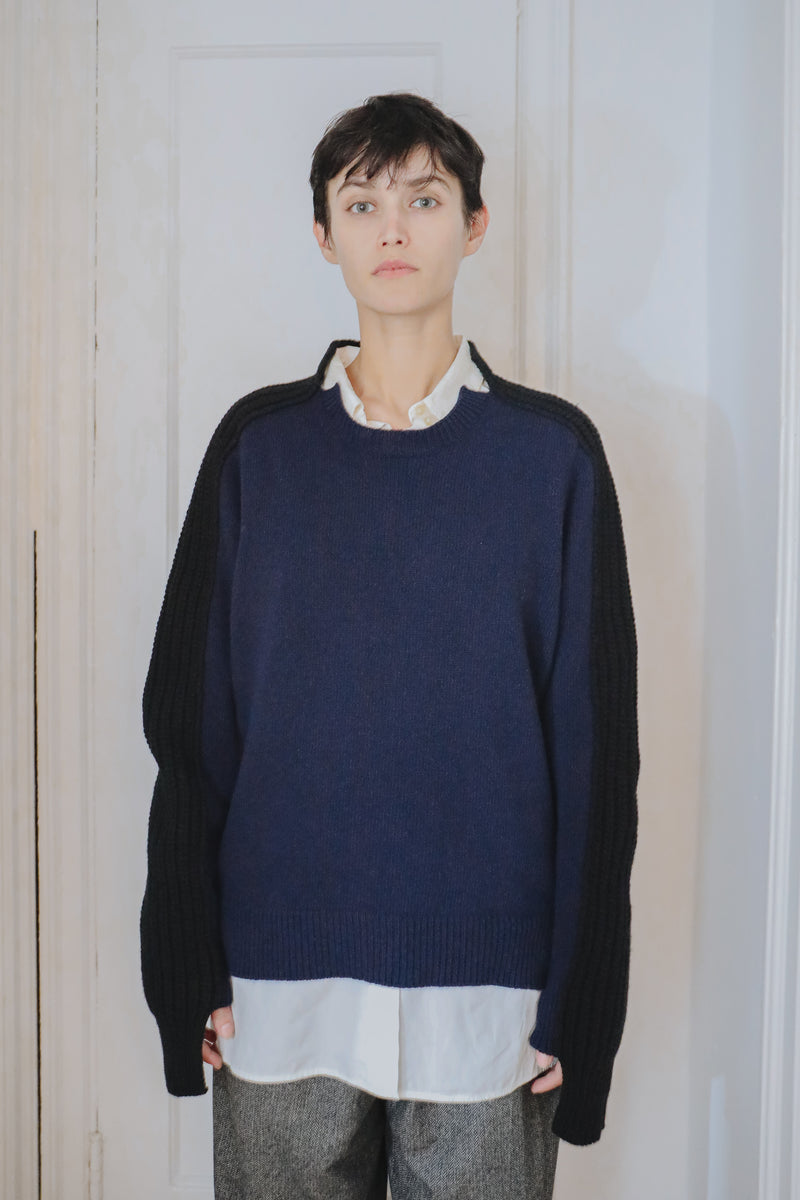 Max Crewneck in Recycled Cashmere & Recycled Wool