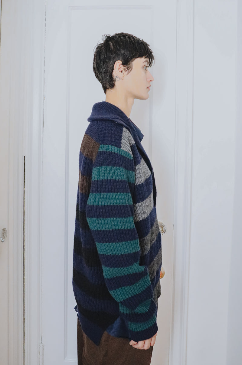 Parker Button Front Sweater in Recycled Cashmere & Recycled Wool