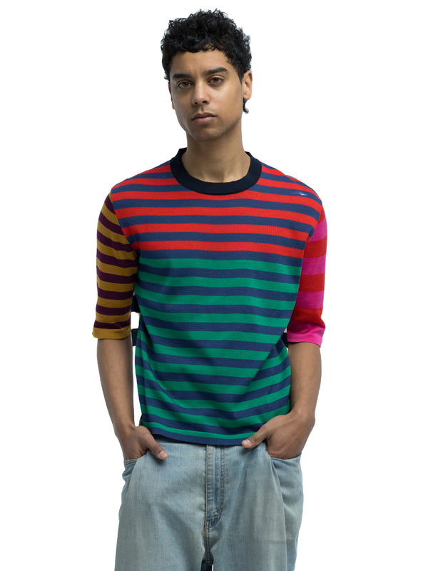 Fil Striped Crewneck in Organic Cotton