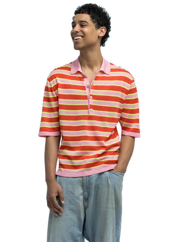 Dario Striped Polo in Organic Cotton
