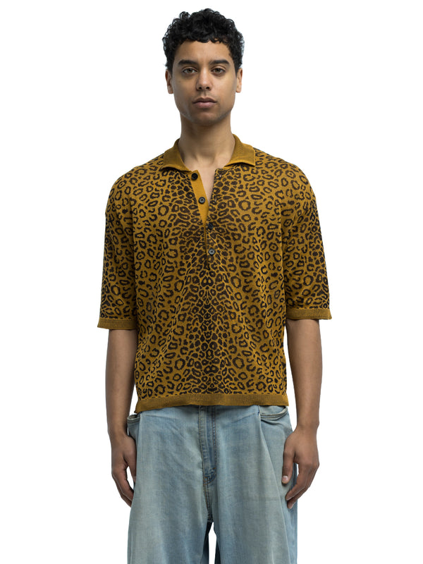 Alessandro Leopard Polo in Organic Cotton