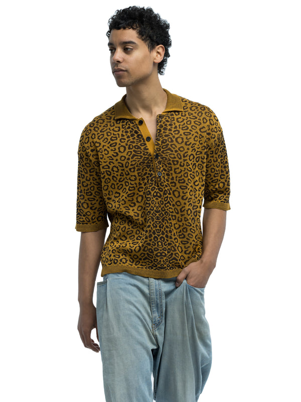 Alessandro Leopard Polo in Organic Cotton