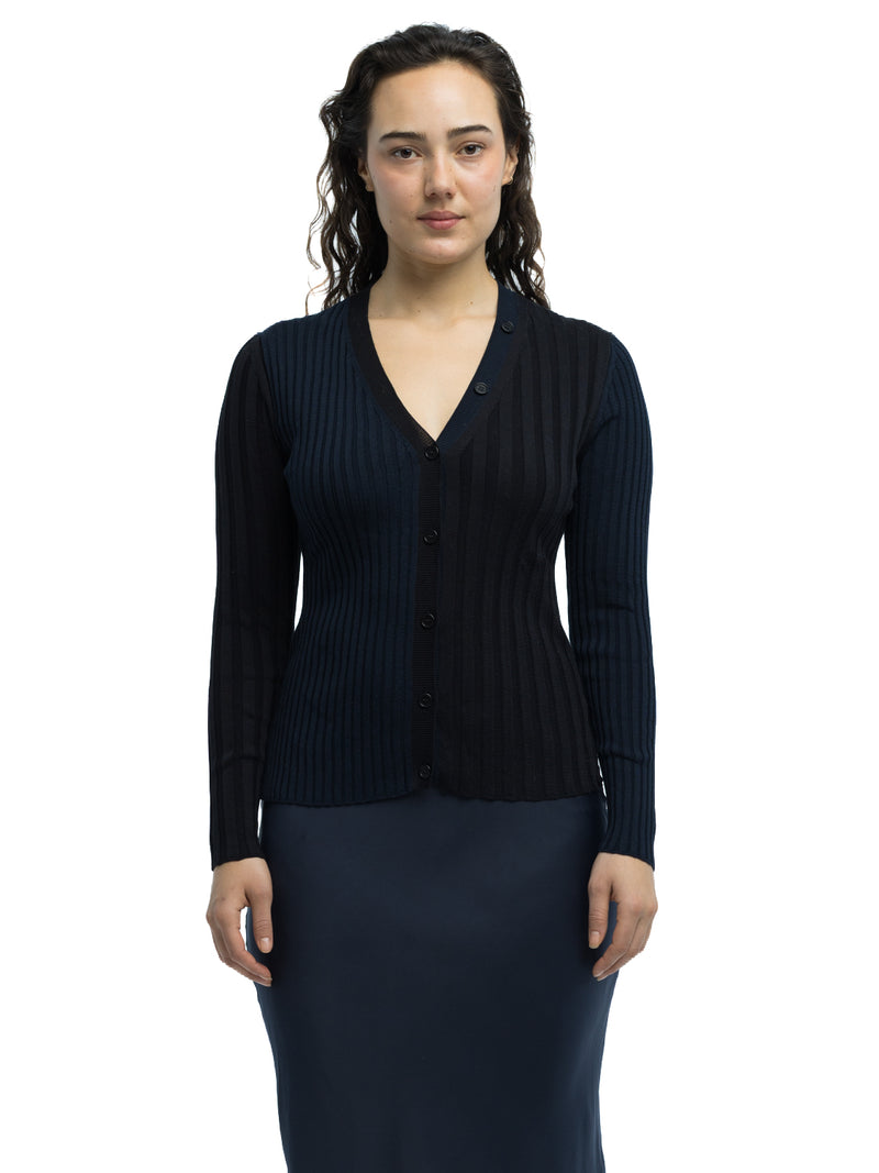 Anna Ribbed Cardigan in Organic Cotton