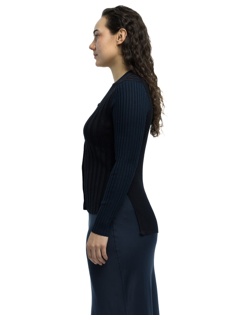 Anna Ribbed Cardigan in Organic Cotton