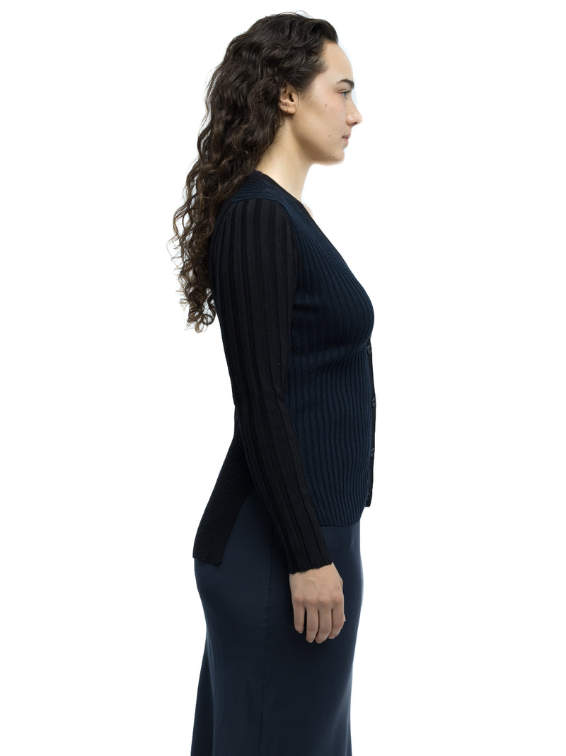 Anna Ribbed Cardigan in Organic Cotton