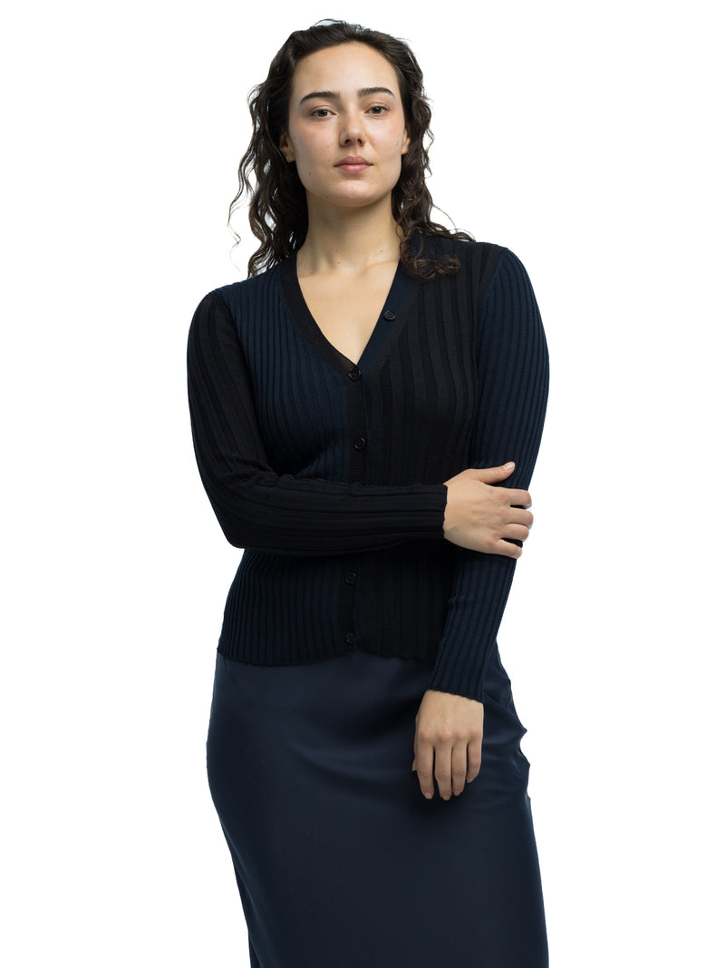 Anna Ribbed Cardigan in Organic Cotton