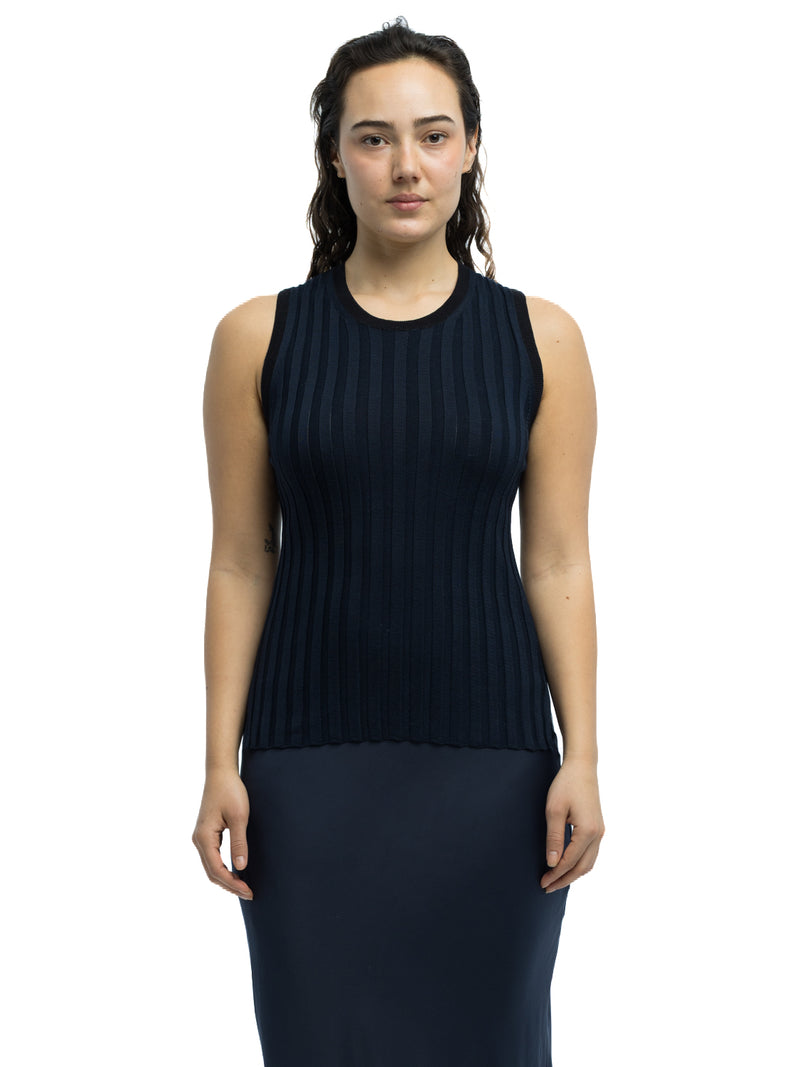 Francesca Ribbed Tank in Organic Cotton