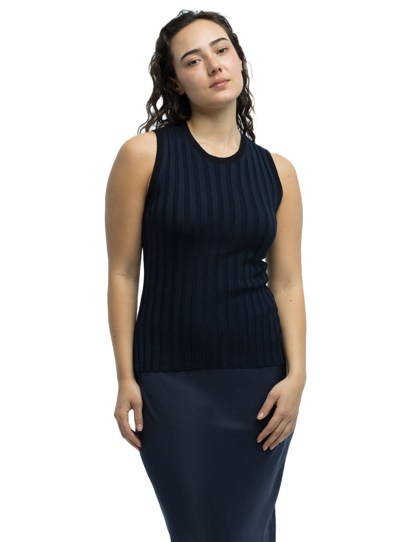 Francesca Ribbed Tank in Organic Cotton