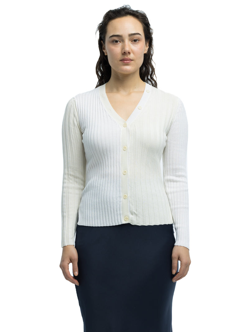 Anna Ribbed Cardigan in Organic Cotton