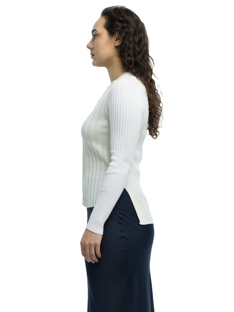 Anna Ribbed Cardigan in Organic Cotton