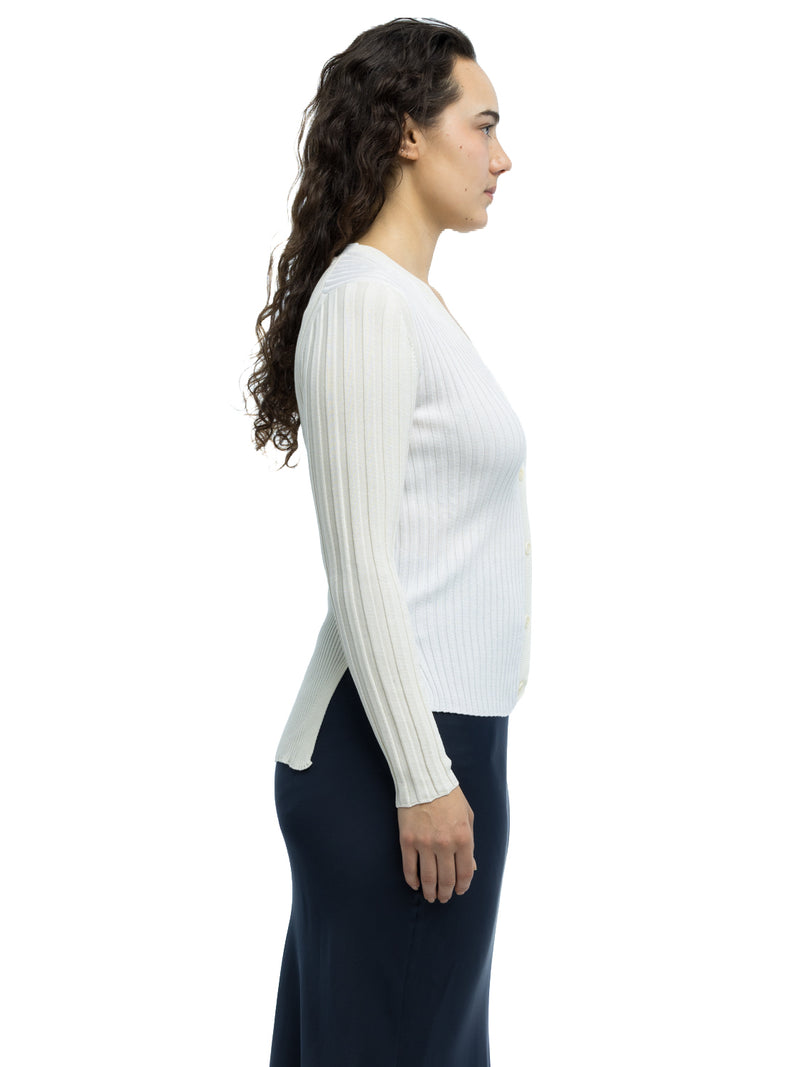 Anna Ribbed Cardigan in Organic Cotton