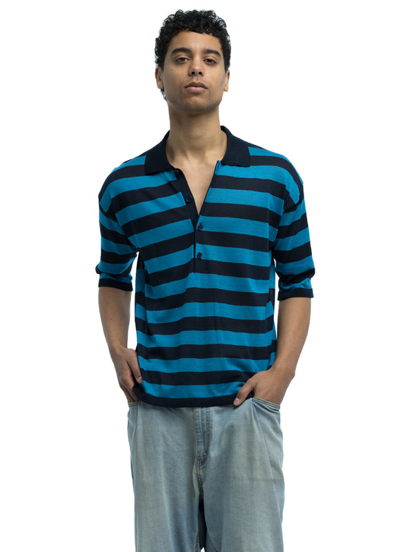 Orlando Striped Polo in Organic Cotton