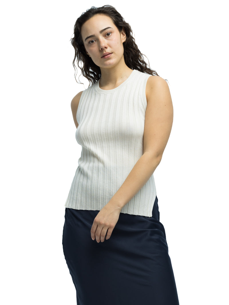 Francesca Ribbed Tank in Organic Cotton