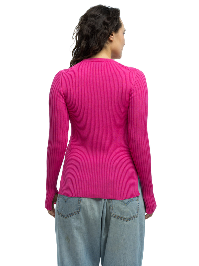 A Ribbed Crewneck Sweater for Women, Crafted in Organic Cotton – Eolas