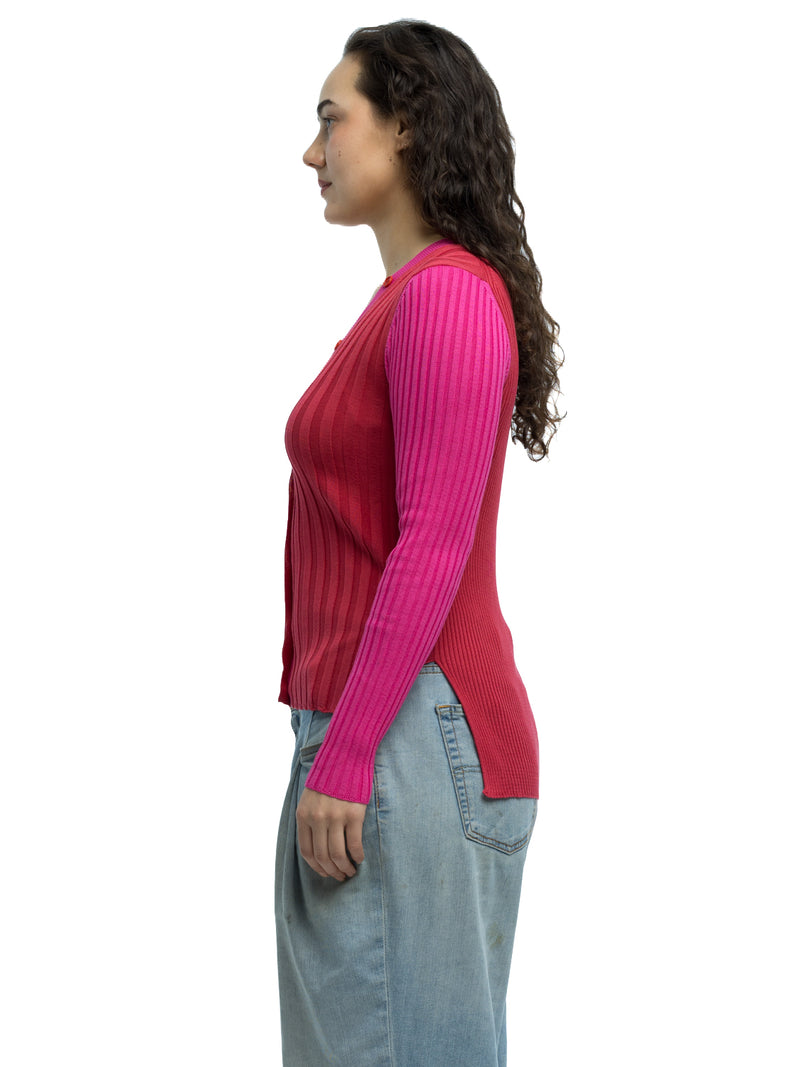 Anna Ribbed Cardigan in Organic Cotton