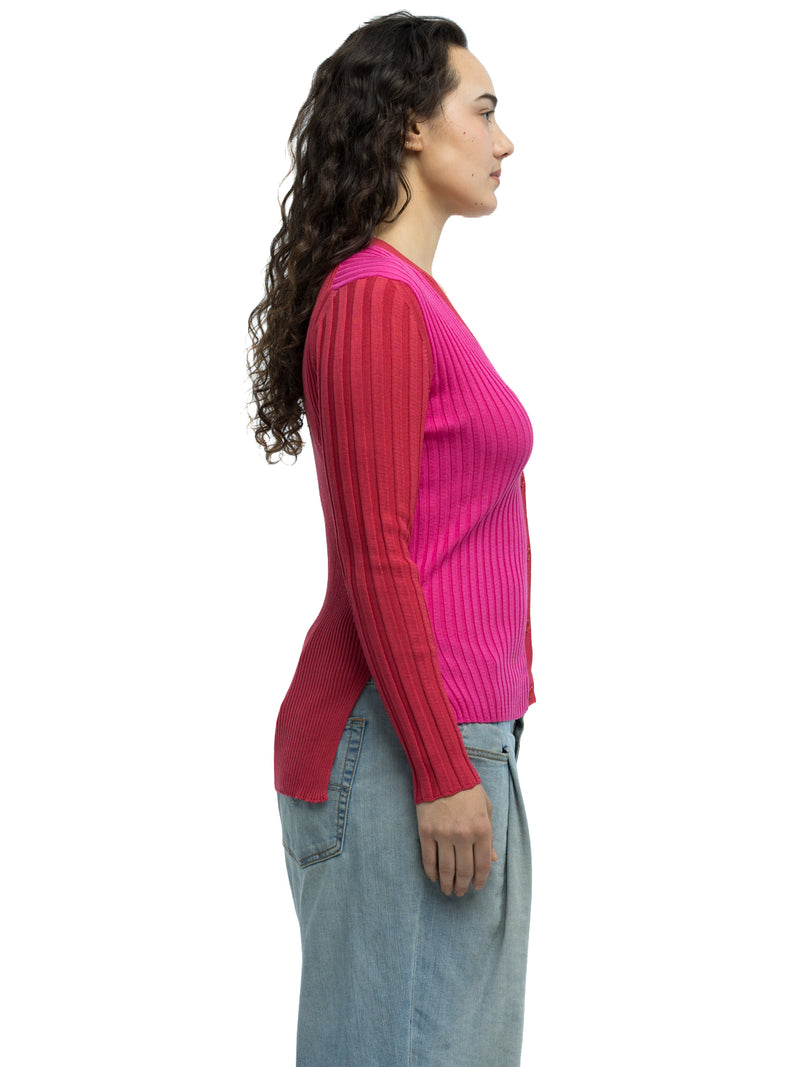 Anna Ribbed Cardigan in Organic Cotton