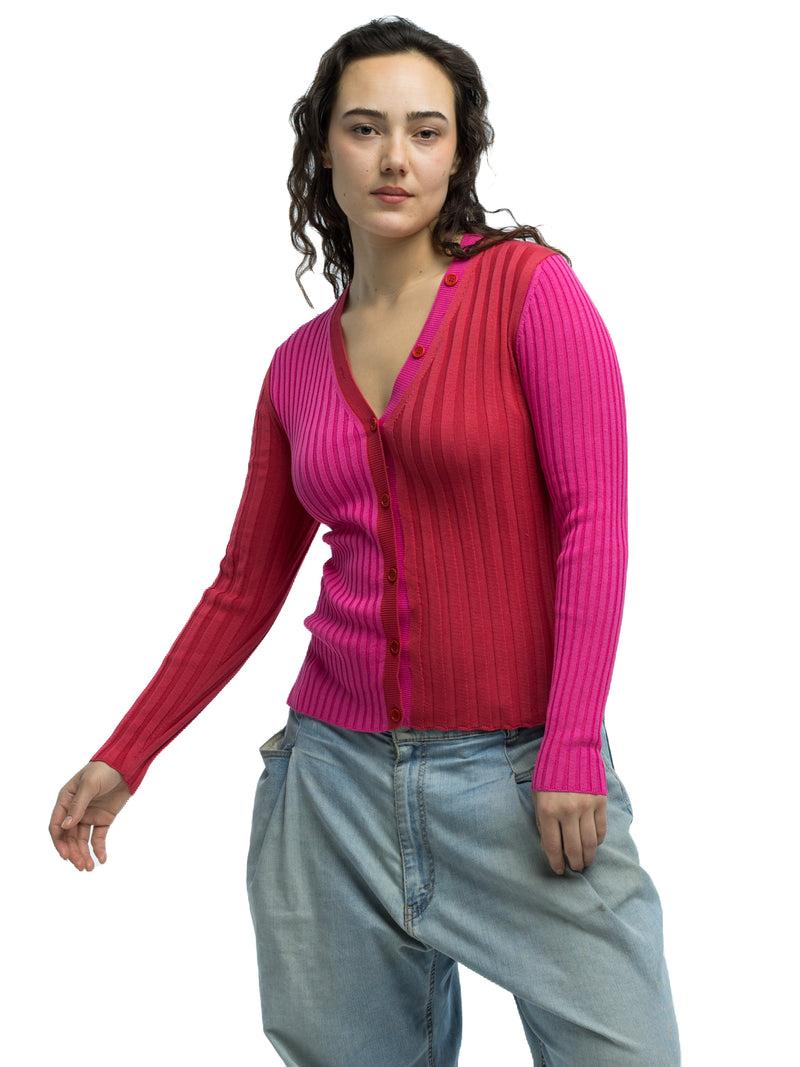 Anna Ribbed Cardigan in Organic Cotton