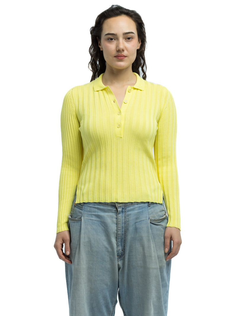 Lottie Ribbed Collar Sweater in Organic Cotton