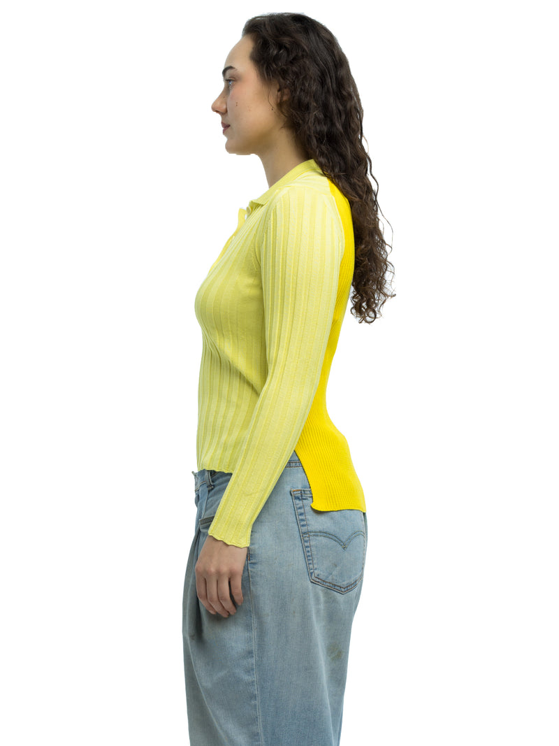 Lottie Ribbed Collar Sweater in Organic Cotton