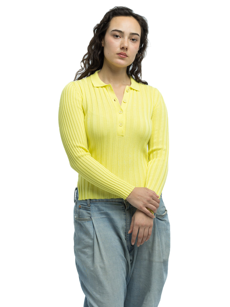 Lottie Ribbed Collar Sweater in Organic Cotton