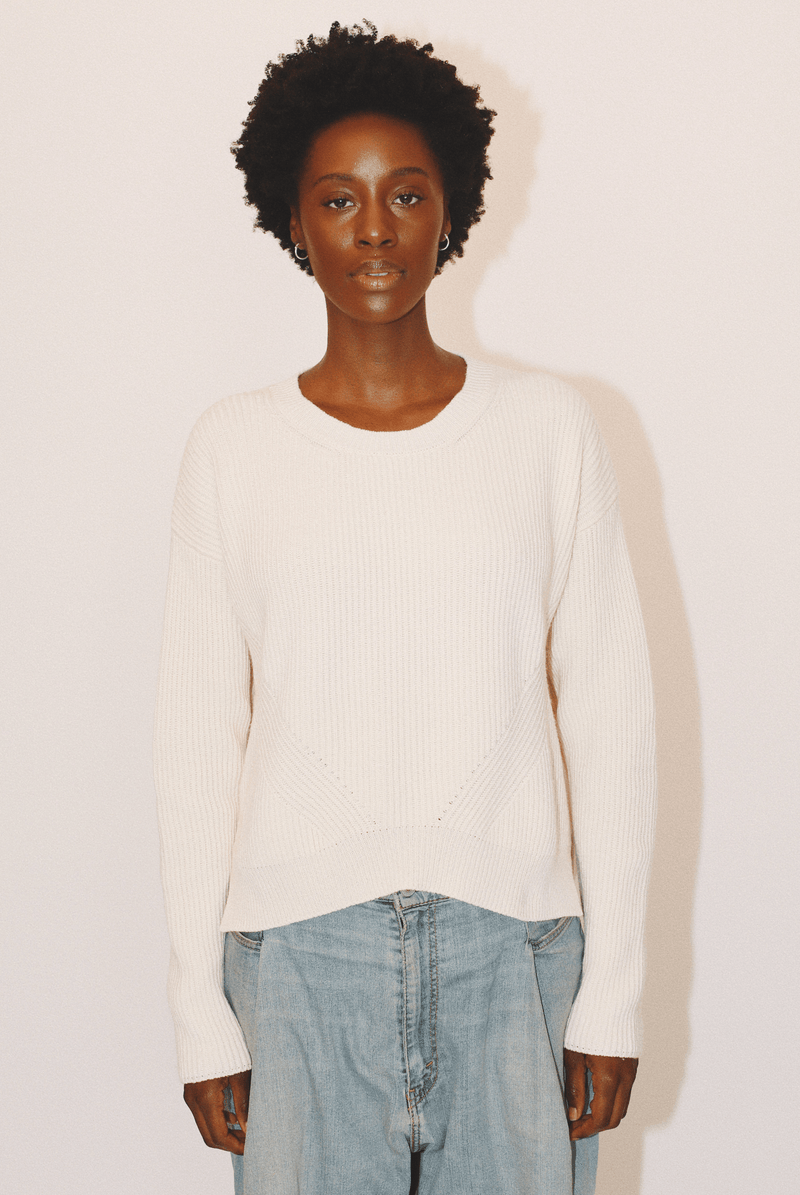 Brina Crewneck in Organic Cotton & Recycled Cashmere