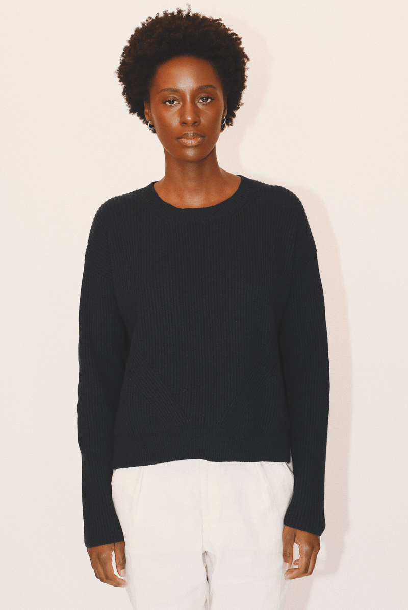 Brina Crewneck in Organic Cotton & Recycled Cashmere