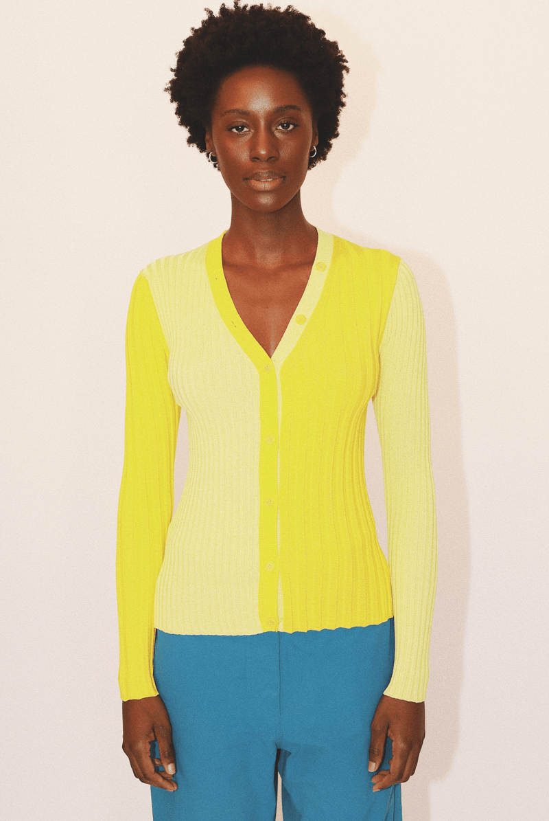 Anna Ribbed Cardigan in Organic Cotton