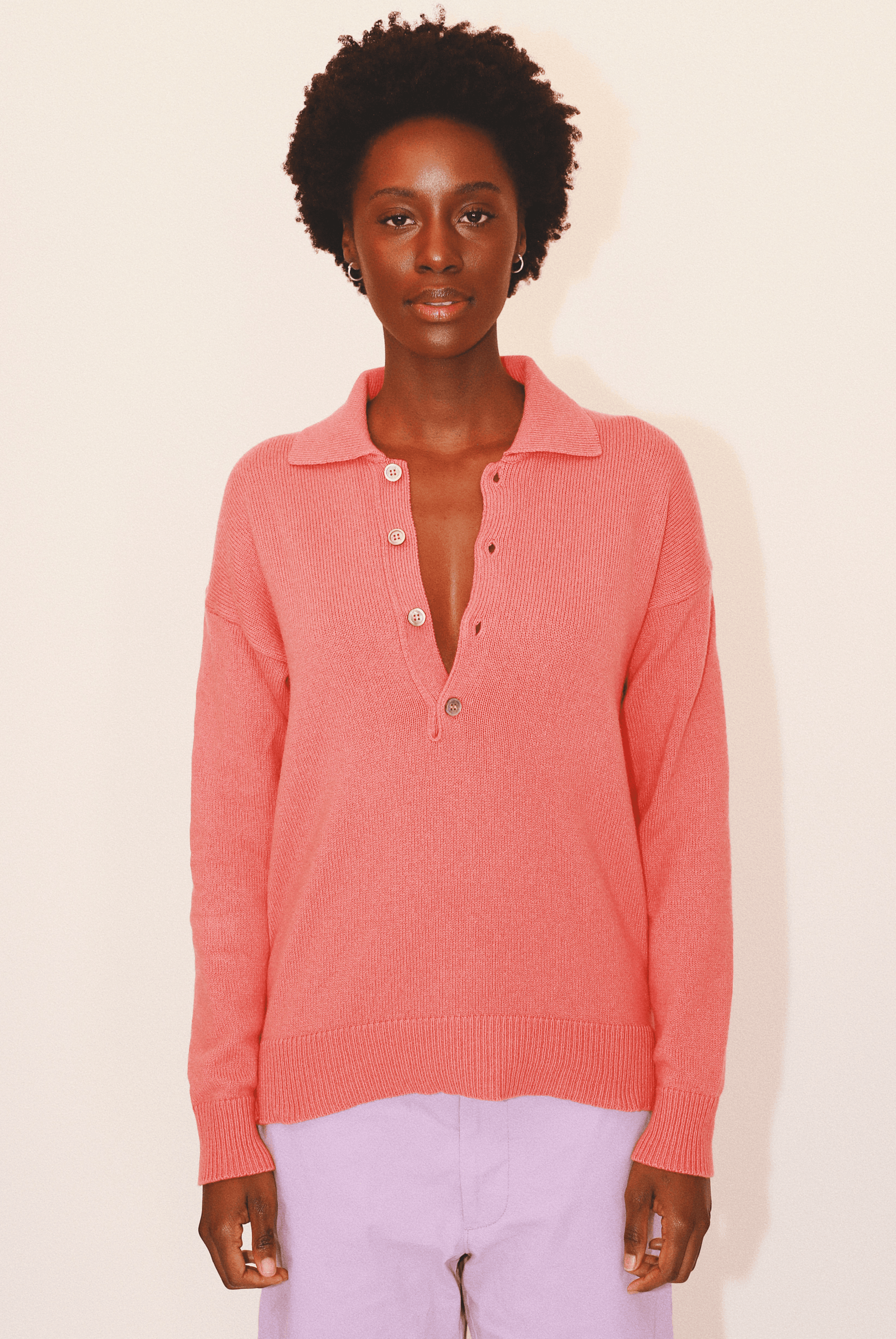 Collar Sweater in Organic Cotton & Recycled Cashmere for Women – Eolas