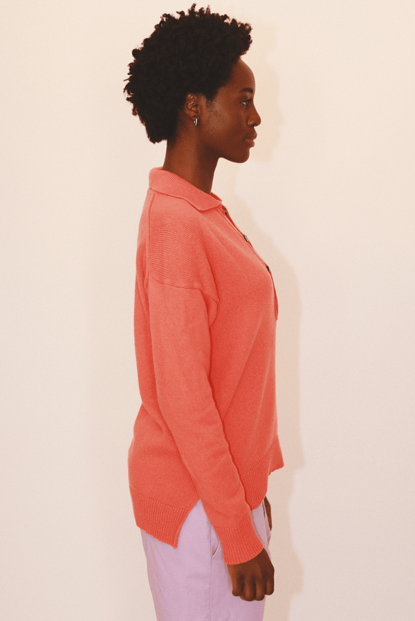 Mitch Collar Sweater in Organic Cotton & Recycled Cashmere
