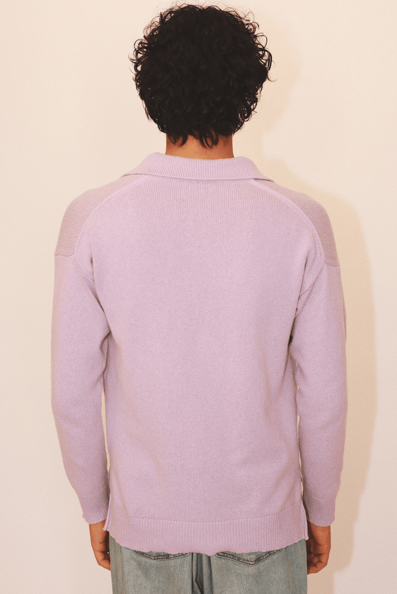 Mitch Collar Sweater in Organic Cotton & Recycled Cashmere