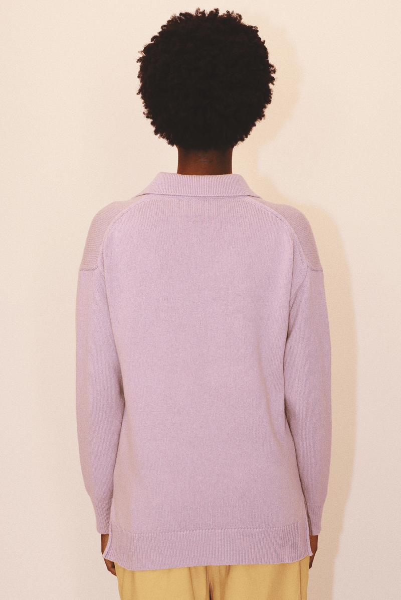 Mitch Collar Sweater in Organic Cotton & Recycled Cashmere