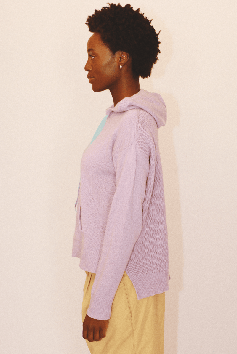 Jenna Pullover Hoodie in Organic Cotton & Recycled Cashmere