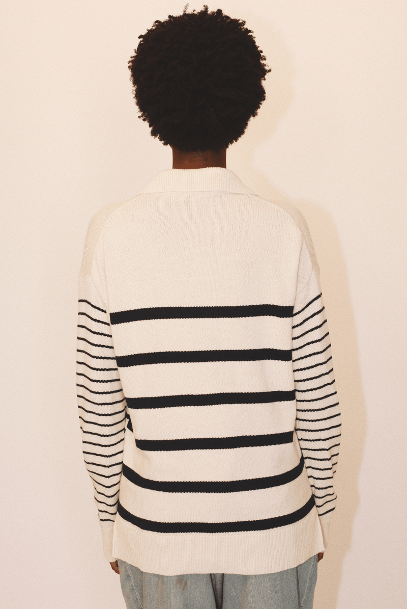 George Collar Sweater in Organic Cotton & Recycled Cashmere