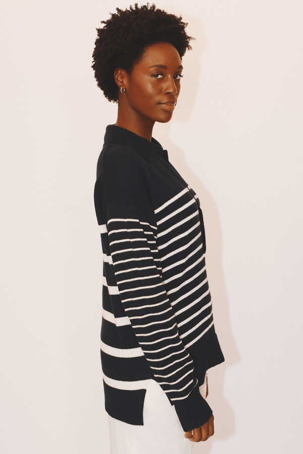 George Collar Sweater in Organic Cotton & Recycled Cashmere