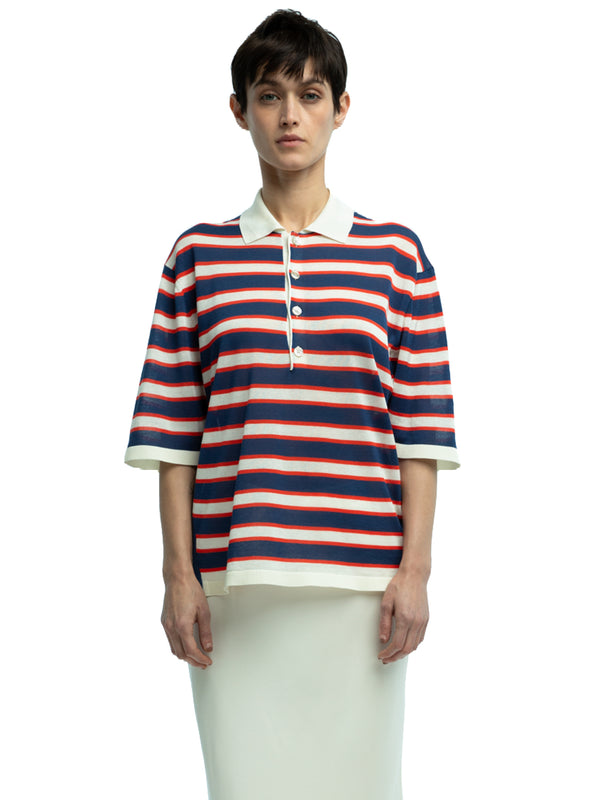 Dario Striped Polo in Organic Cotton