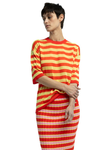 Andrea Striped Crewneck in Organic Cotton