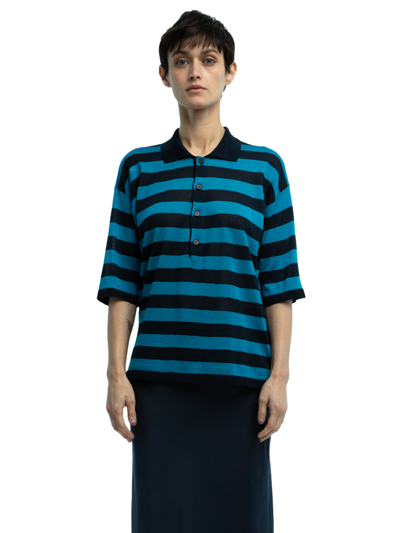 Orlando Striped Polo in Organic Cotton