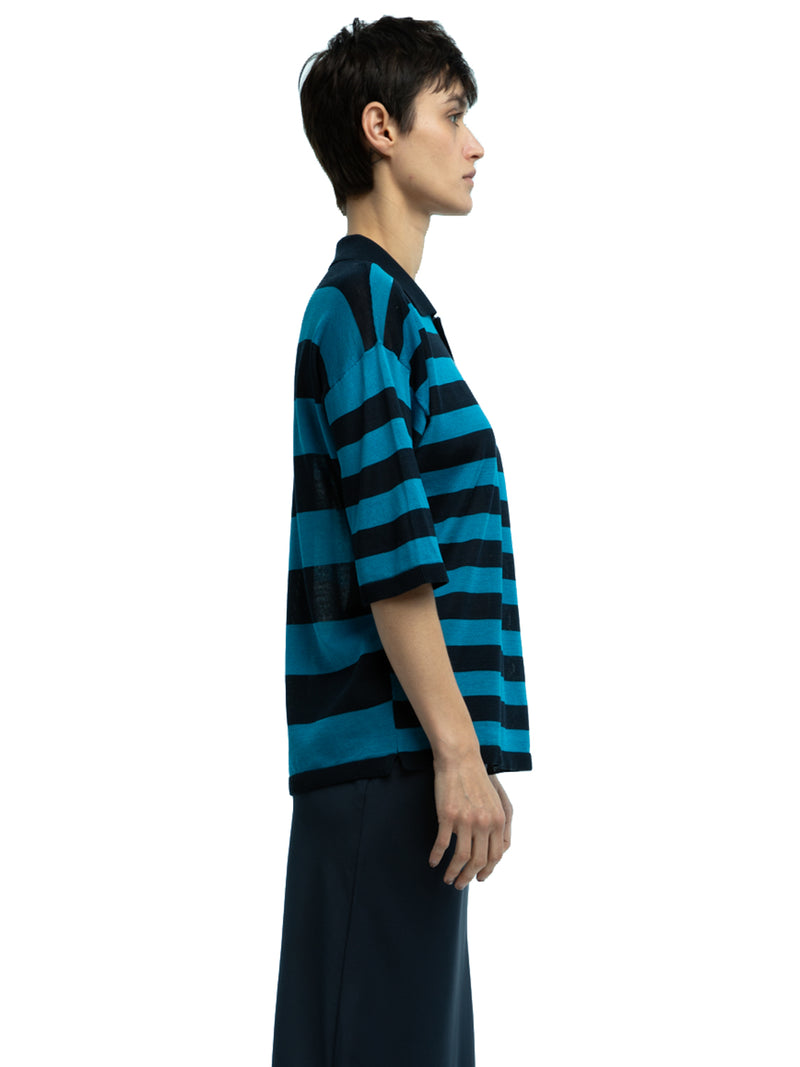 Orlando Striped Polo in Organic Cotton