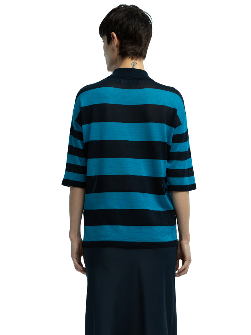 Orlando Striped Polo in Organic Cotton